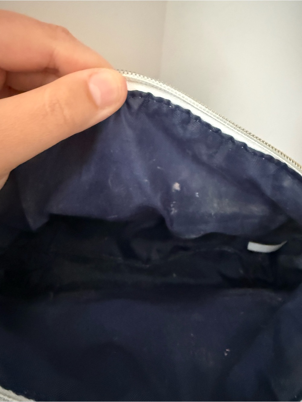 Bogg Cosmetic Pouch in White and Navy - Picture 3 of 4